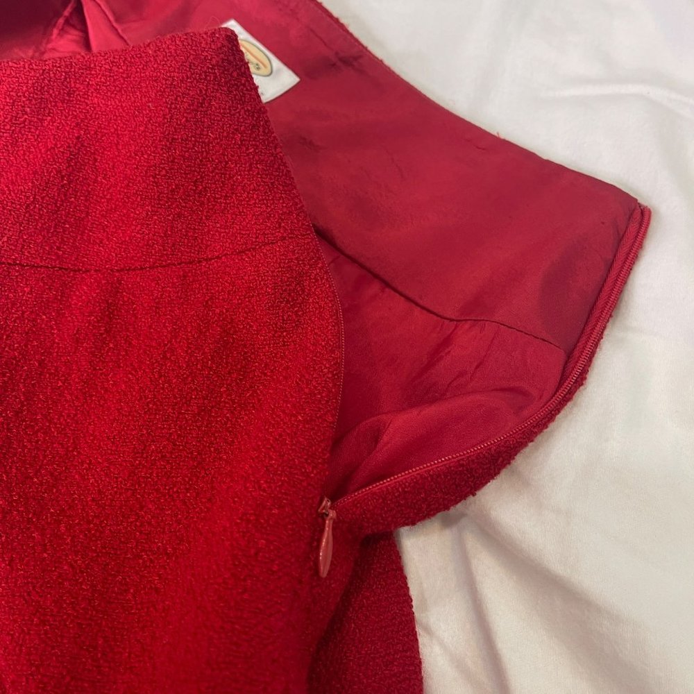 Talbots Petites Red Wool Pencil Skirt Size 4 - Picture 7 of 10